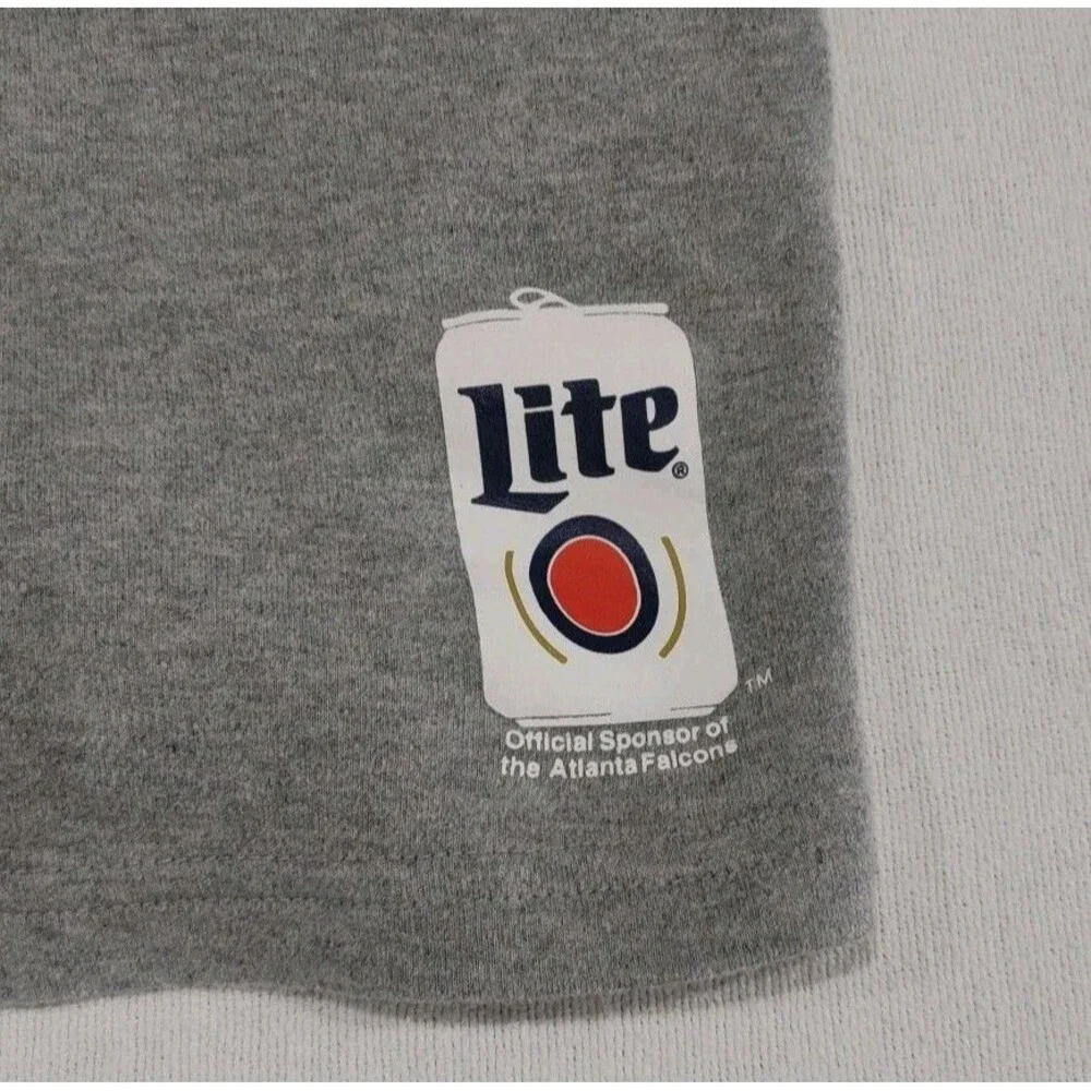 NFL Atlanta Falcons Miller Lite Promo Long Sleeve Heavy T-Shirt Size Large